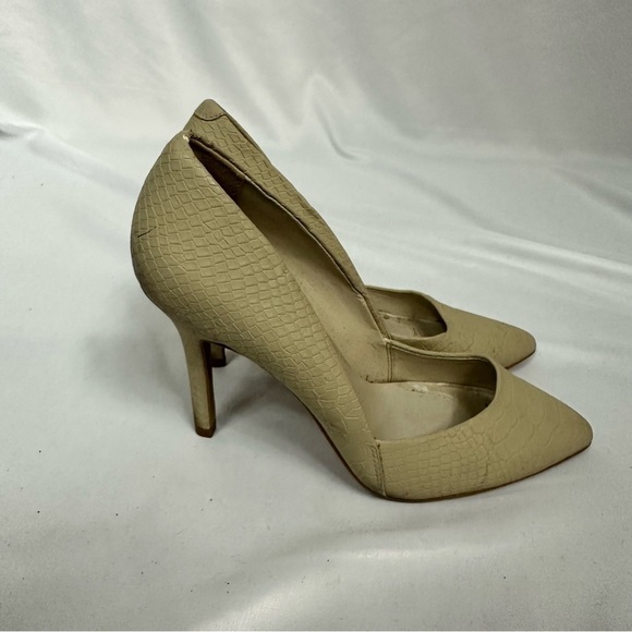 ALDO Faux Snake Skin Print Nude Heels in Size 38.5/8 - Picture 4 of 6